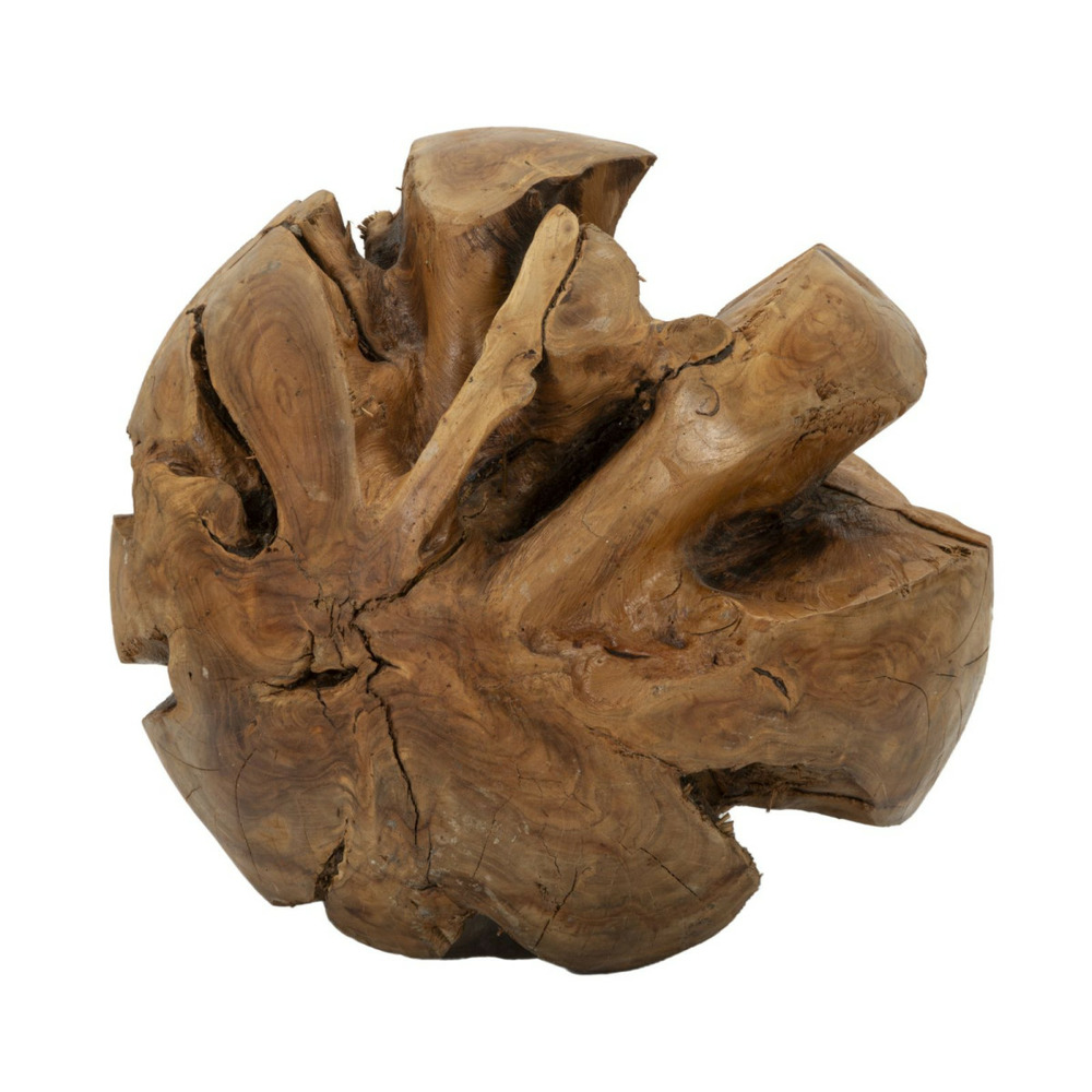 Objet déco rond en teck 