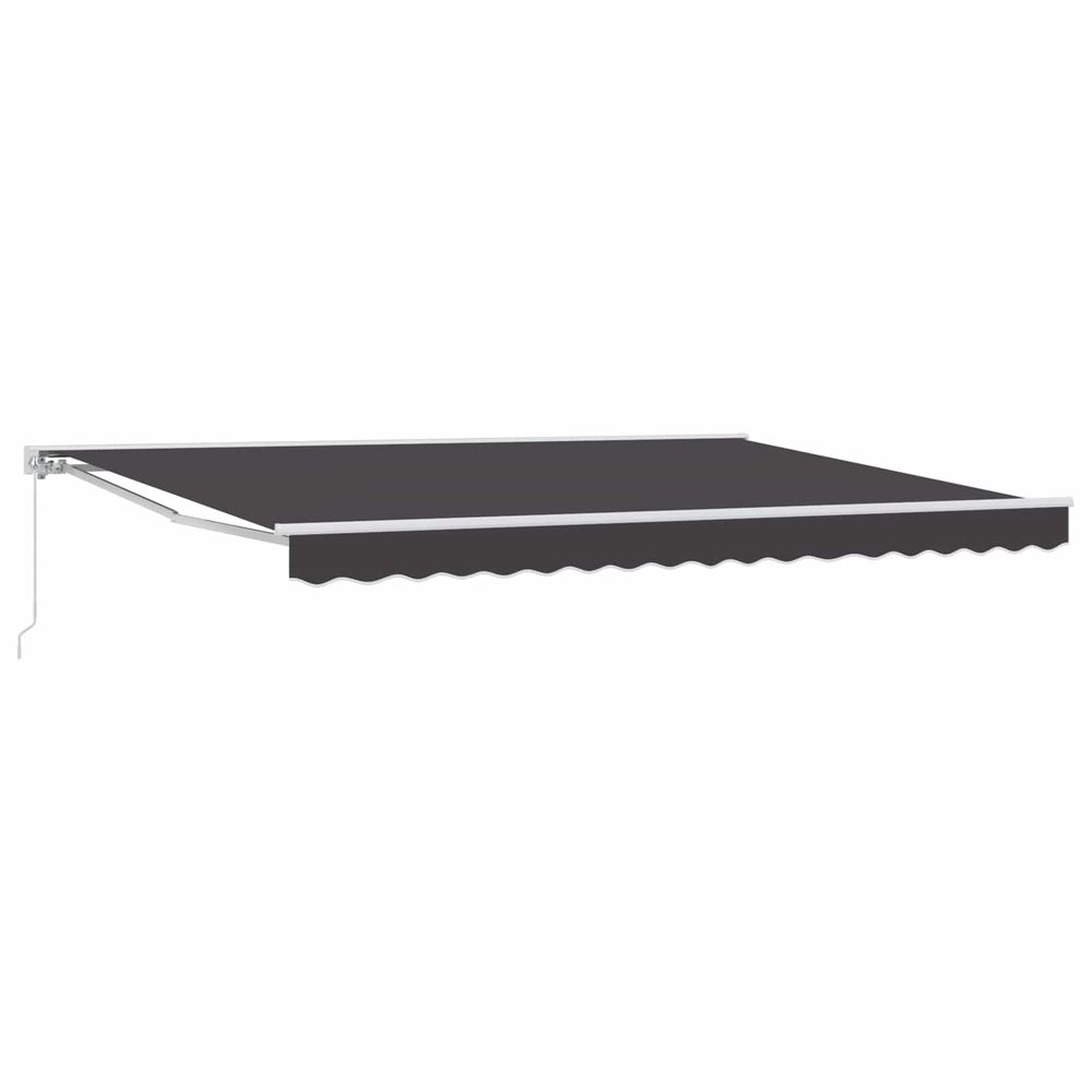 Auvent rétractable manuel anthracite 5 × 3,5 m