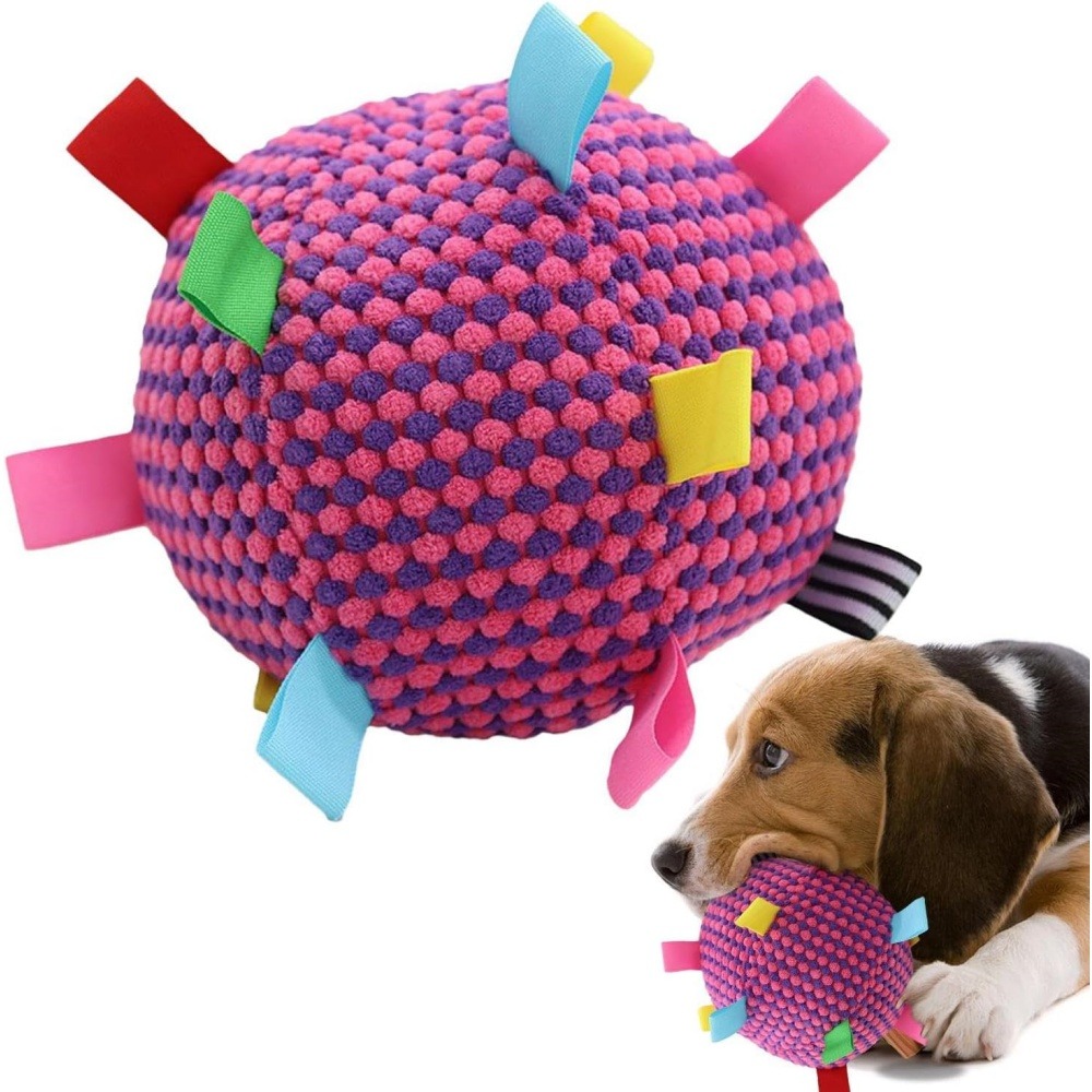 Balles jouets attractives pour chien rose rouge amusantes
