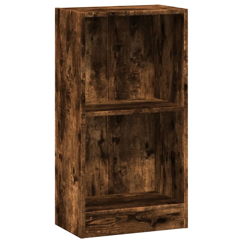 Bibliothèque chêne fumé 40x24x76 cm bois d'ingénierie