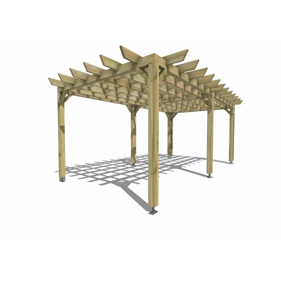 Pergola bois • 6m x 3m • indépendante • style retro • livraison comprise