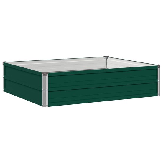 Jardin surélevé vert 100 x 80 x 24 cm acier laminé à froid