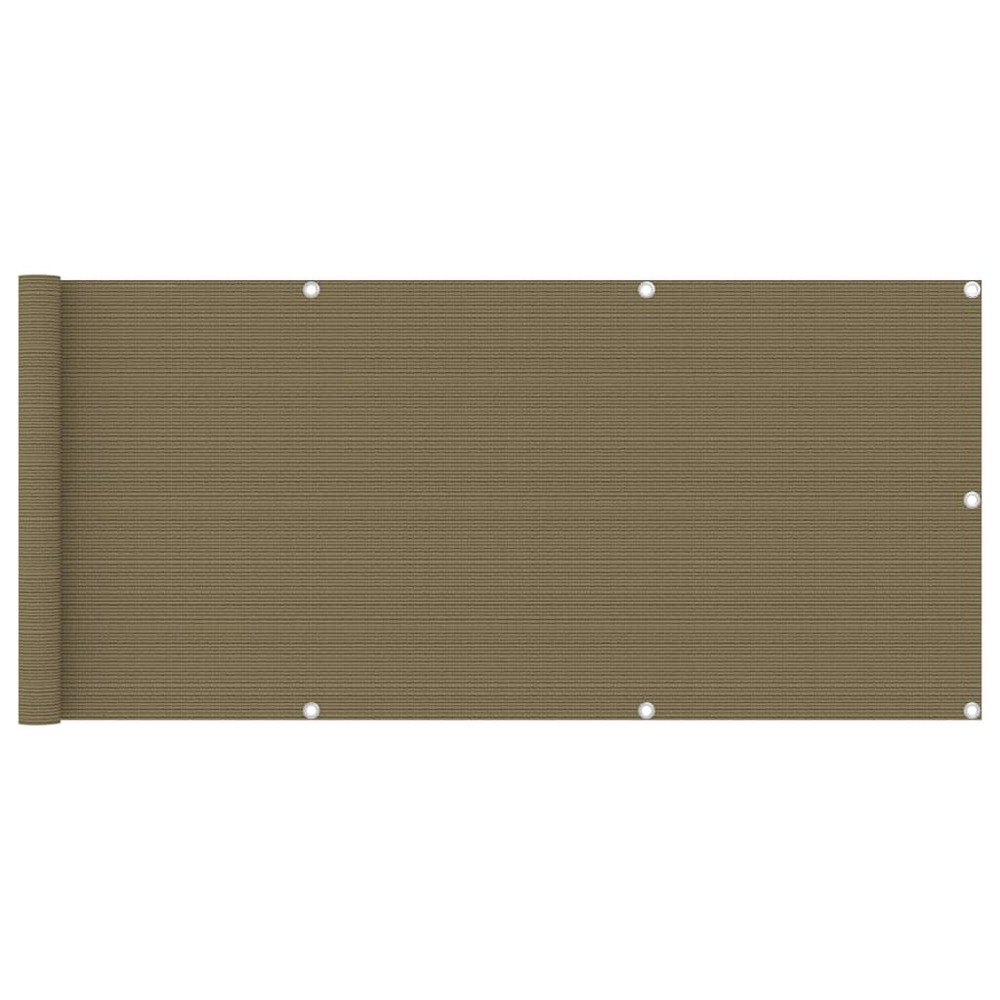 Écran de balcon taupe 75x400 cm pehd