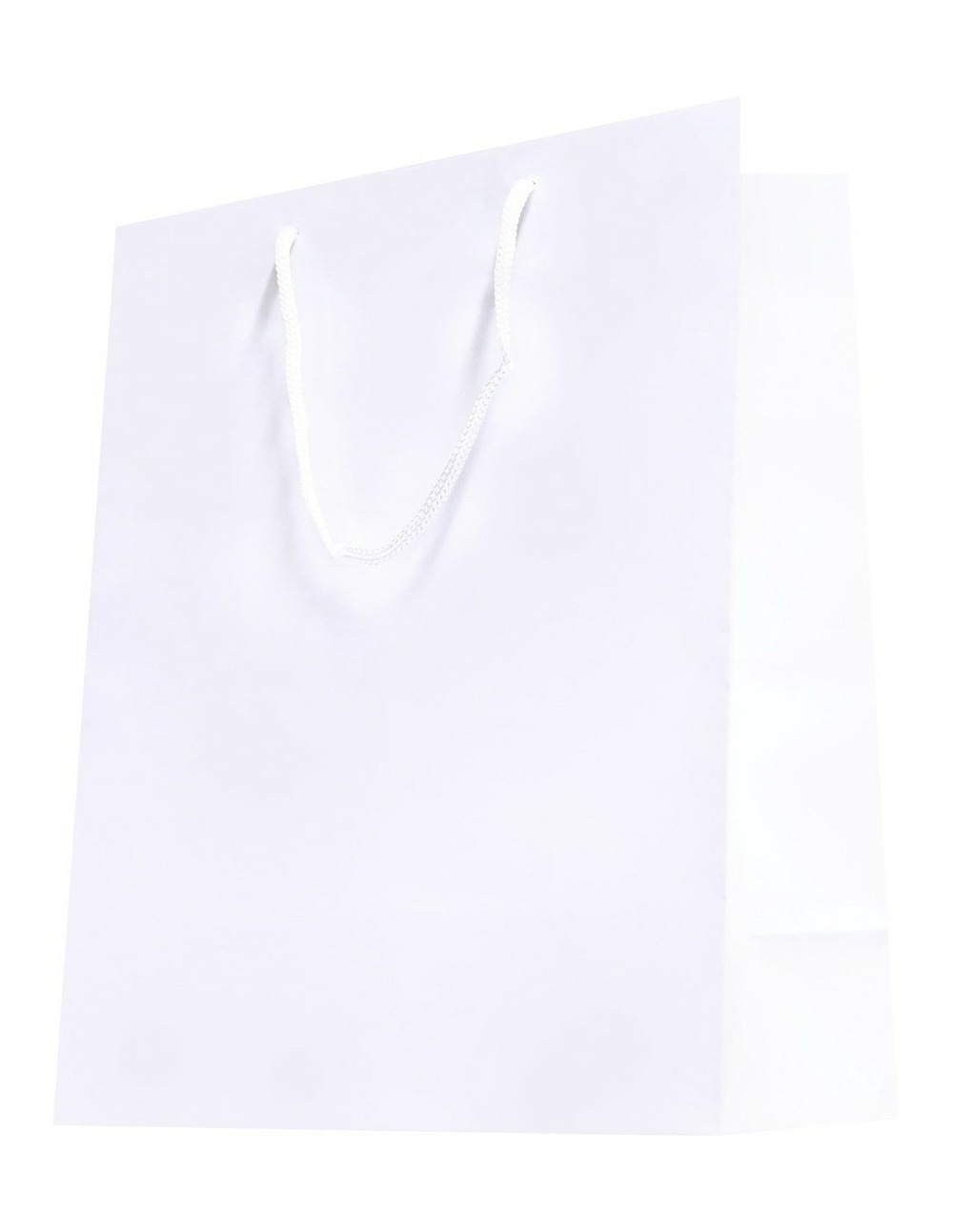 Sac cabas poignées cordelières blanc 26 x 32 x 13