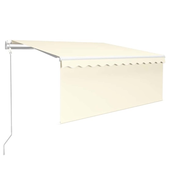 Auvent rétractable automatique avec store 3x2,5 m crème