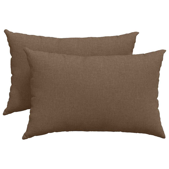 Coussins de canapé 2 pcs marron 60 x 40 cm tissu