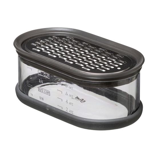 Rape en inox avec boite de récupération 7 x 14 cm gris