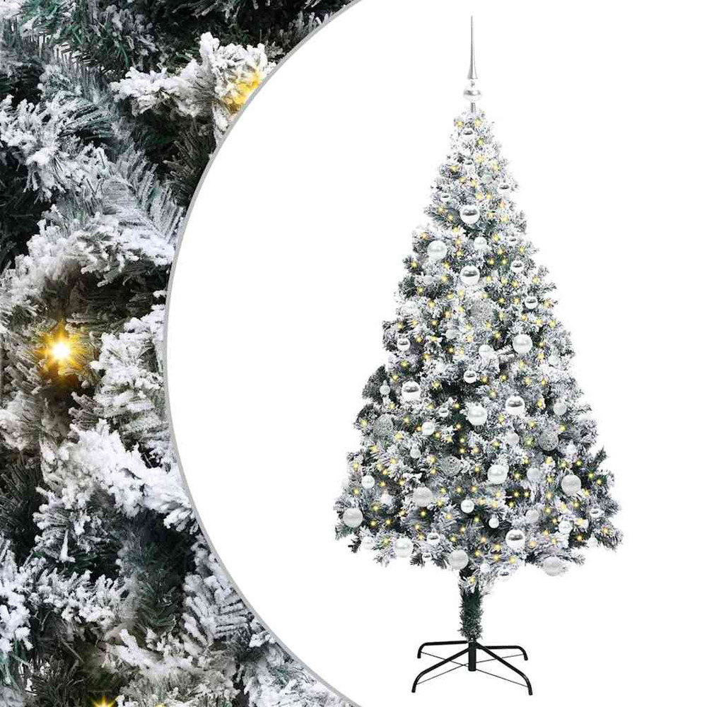 Sapin de noël artificiel blanc 180 cm pvc, acier et plastique