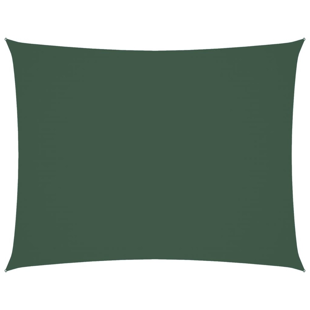 Voile de parasol tissu oxford rectangulaire 3,5x4,5m vert foncé