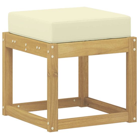 Banc de jardin bois d'acacia massif blanc