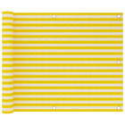 Écran de balcon jaune et blanc 75x300 cm pehd
