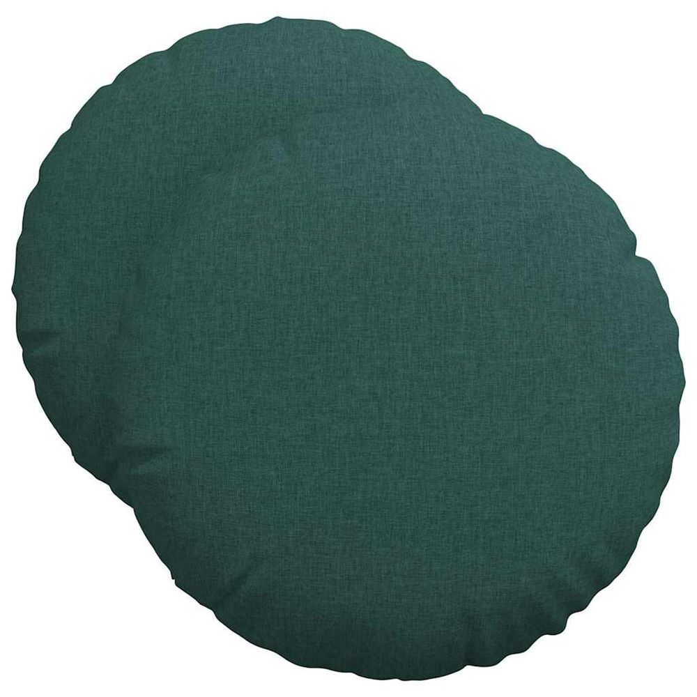 Coussins de siège 2 pc tissu vert foncé ø50 x 19 cm