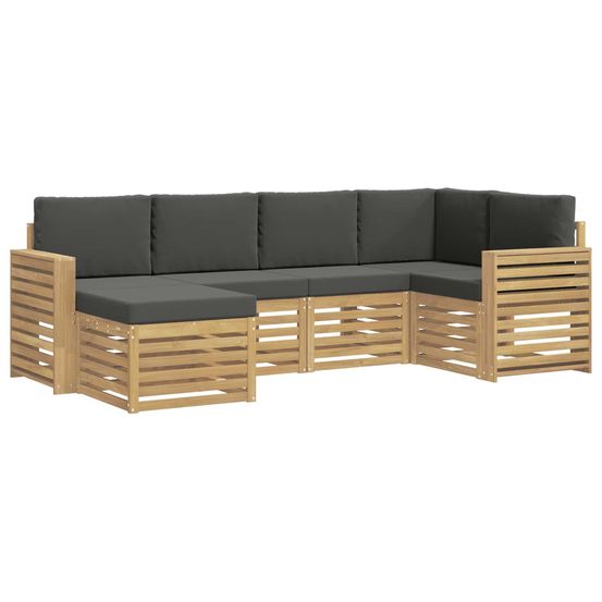 Ensemble de canapés d'extérieur 6 pc blanc et anthracite