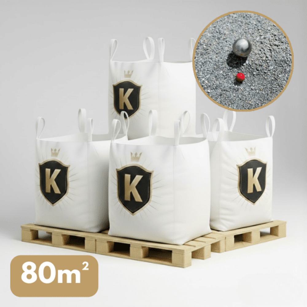 Sable des champions gris 0/8 mm – pack 4 big bag +/- 1,5t – pétanque