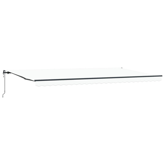 Auvent rétractable blanc 600 × 300 cm tissu et aluminium