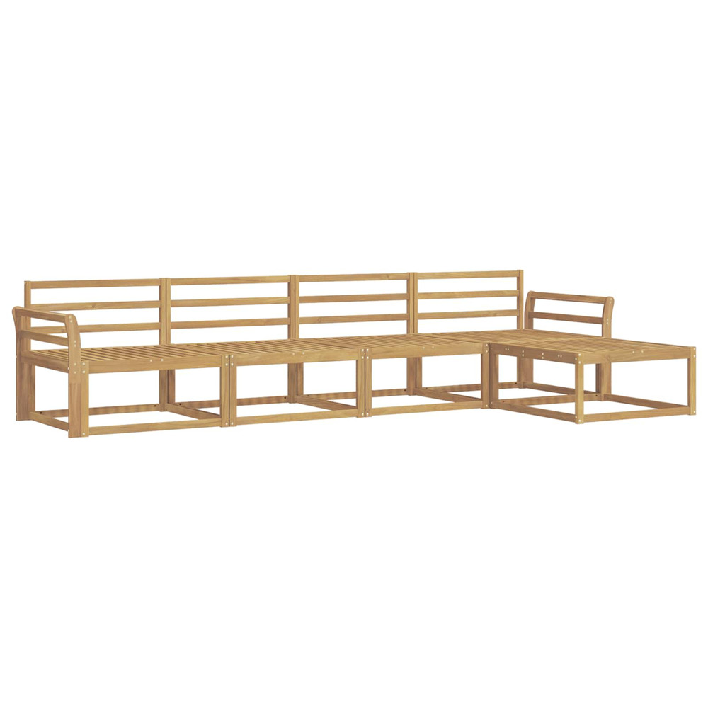 Ensemble de canapés d'extérieur 5 pcs blanc 333 x 162,5 x 73 cm