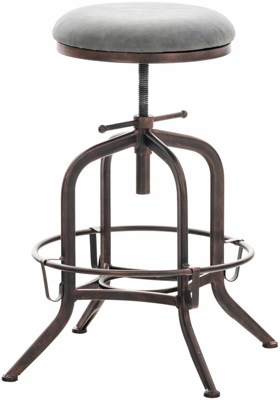 Tabouret de bar avadi vintage simili cuir bronze