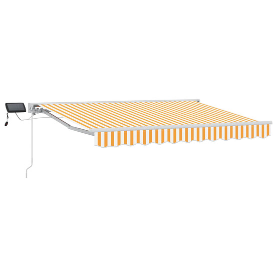 Cadre de store manuel avec leds jaune et blanc 2,5 x 2 m