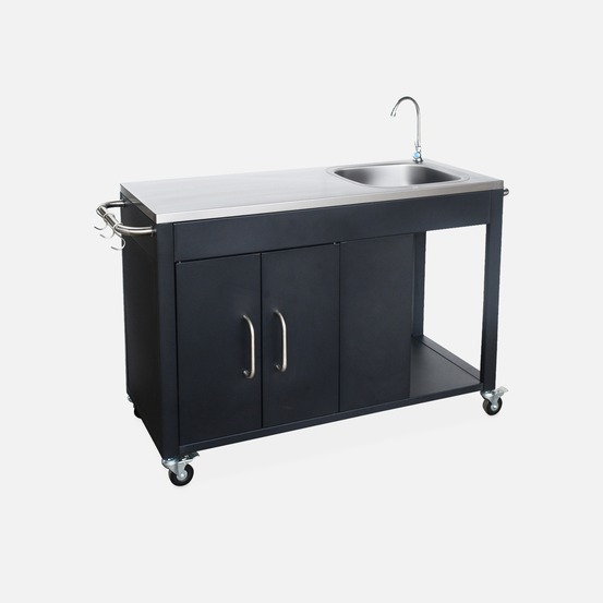 Cuisine extérieure en acier l139xp70,6xh113 cm