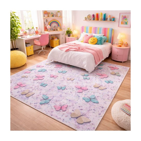 Tapis enfant 200x290 pap ecru, très doux et facile d'entretien