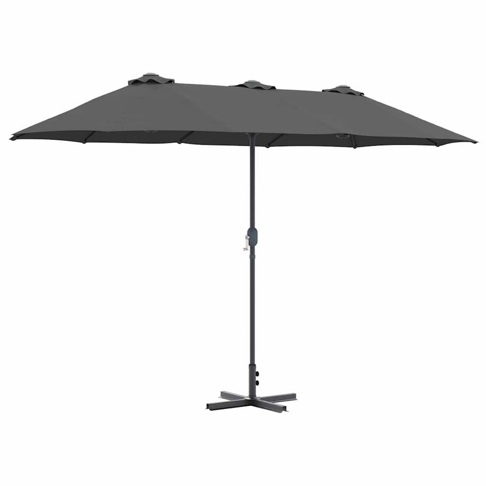 Parasol de jardin 370 x 197 x 239 cm polyester et aluminium
