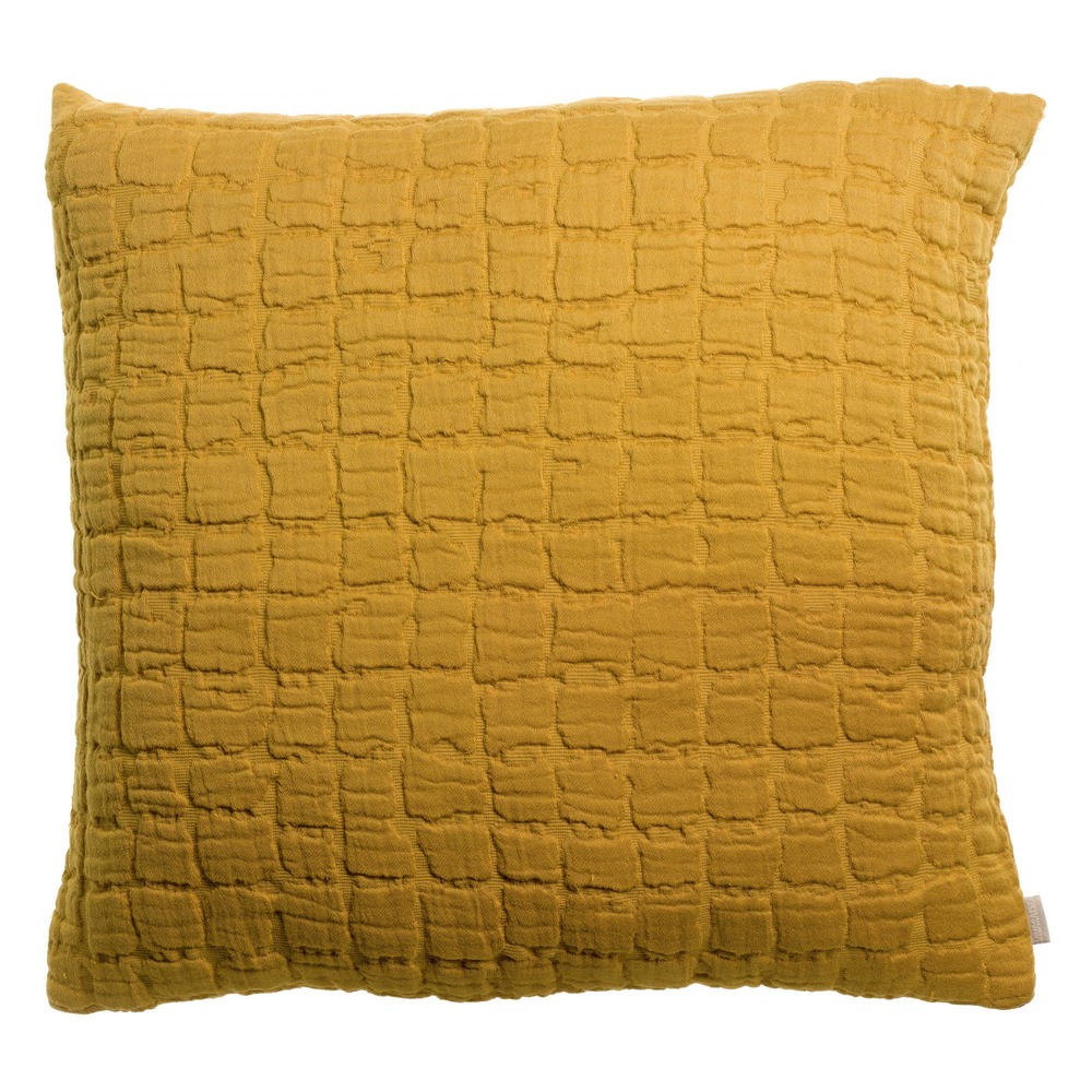 Coussin stonewash swami safran 45 x 45 cm