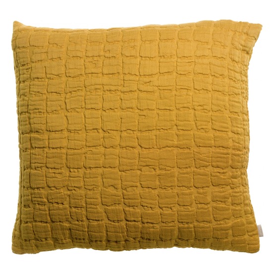 Coussin stonewash swami safran 45 x 45 cm