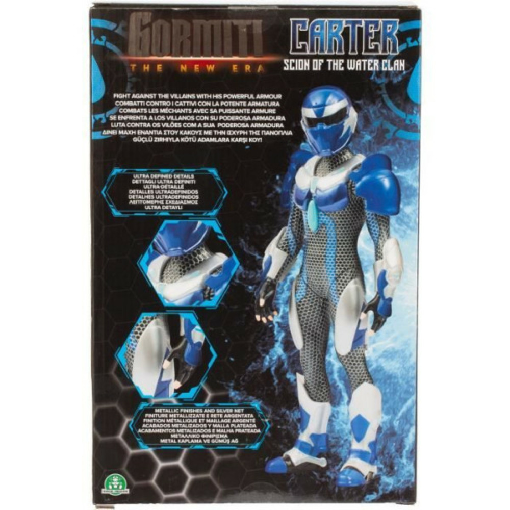 Figurine articulée - gormiti - scion avec armure modele eau - 27 cm - a partir de 4 ans - grv032