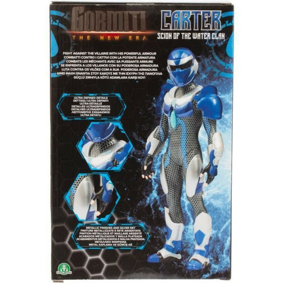 Figurine articulée - gormiti - scion avec armure modele eau - 27 cm - a partir de 4 ans - grv032