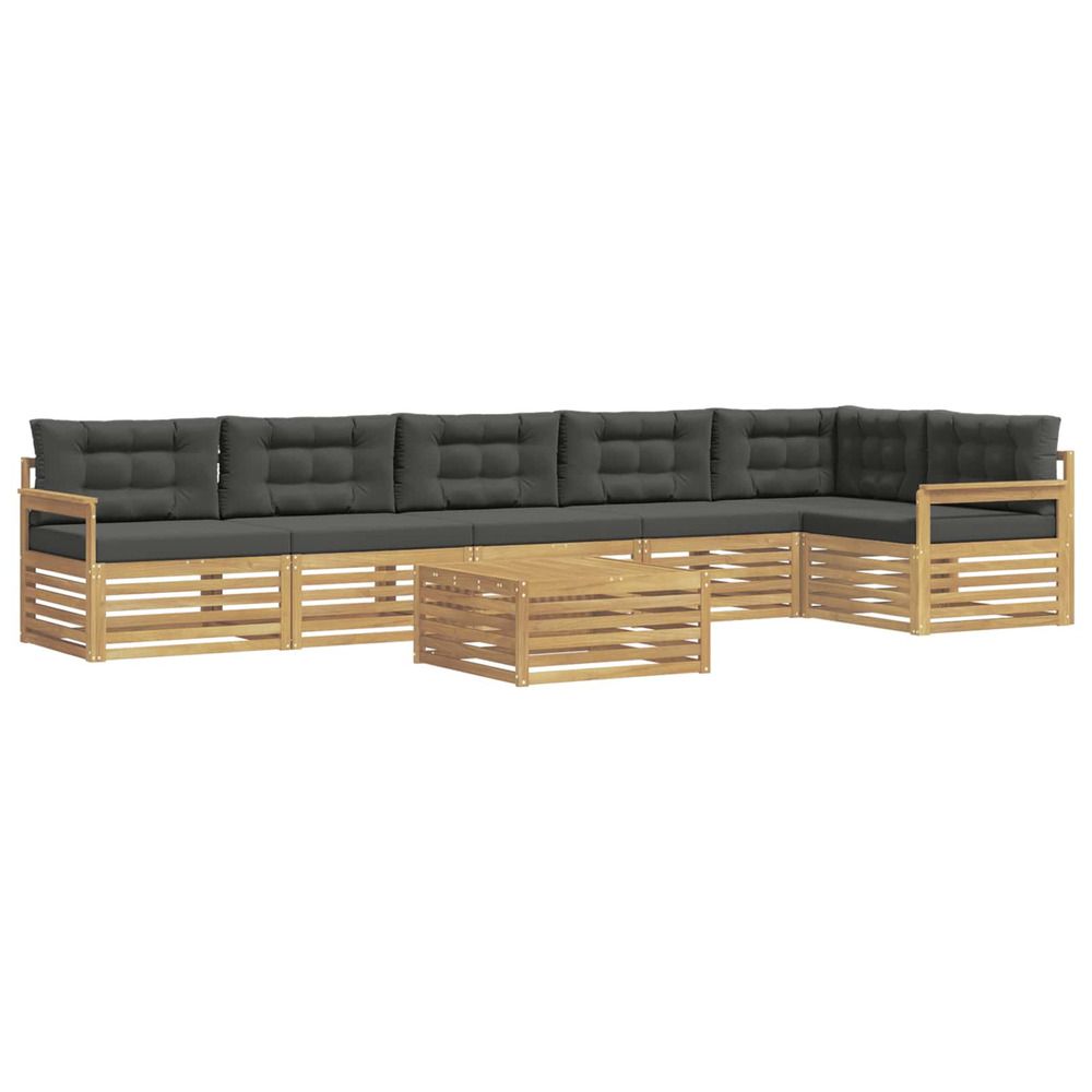 Ensemble de canapés d'extérieur 7 pc blanc et anthracite