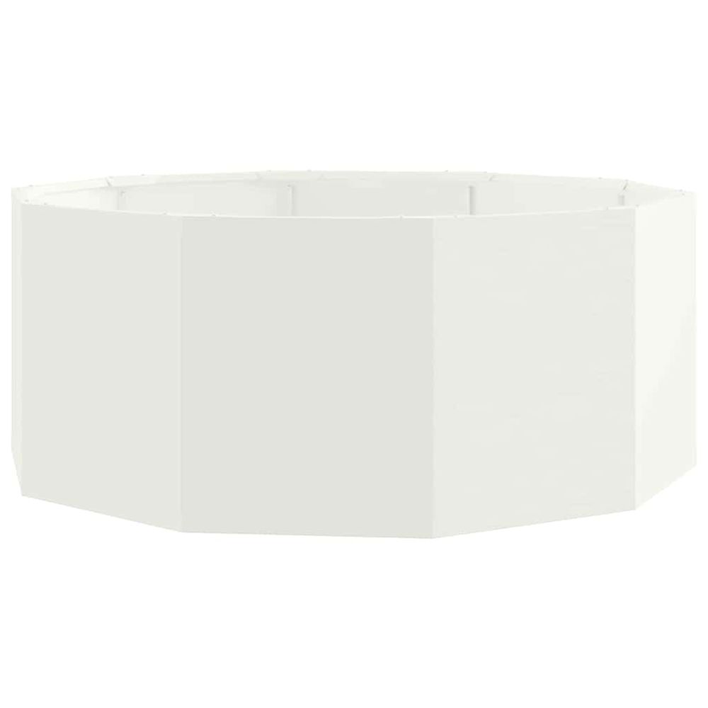 Jardinière d'extérieur blanc 90 x 90 x 35 cm acier