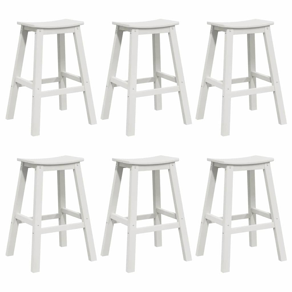 Ensemble de bar de jardin 6 pcs blanc hdpe