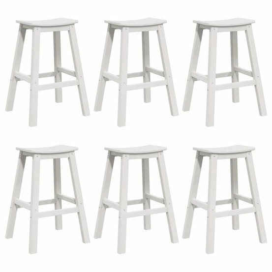 Ensemble de bar de jardin 6 pcs blanc hdpe