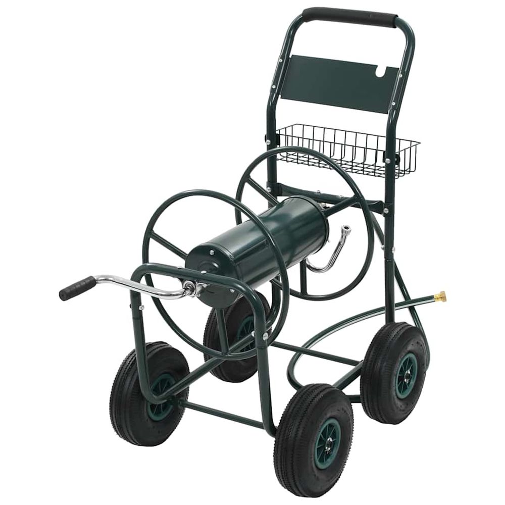 Chariot dévidoir avec connecteur de tuyau 1/2