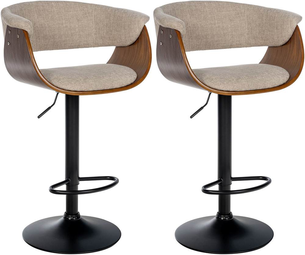 Lot de 2 tabourets de bar vestal tissu