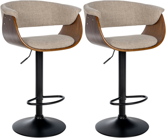Lot de 2 tabourets de bar vestal tissu