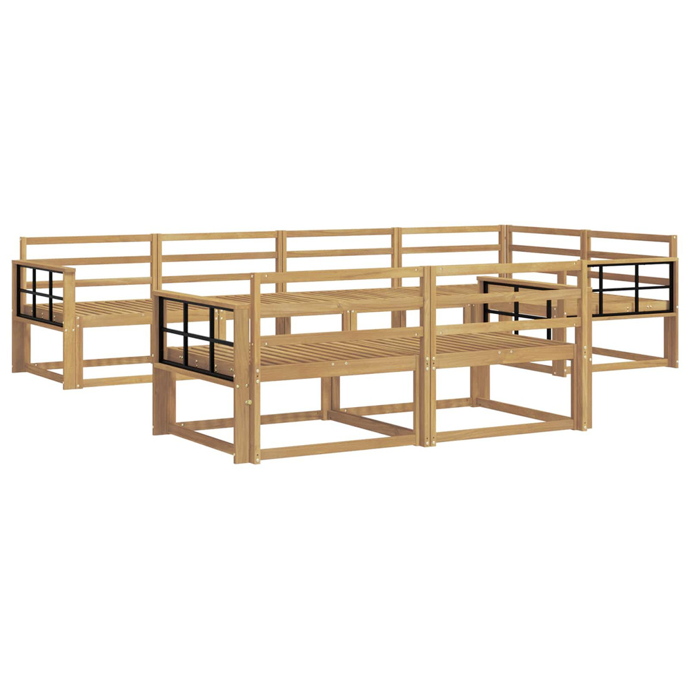 Ensemble de canapés d'extérieur 8 pcs blanc 327 x 168,5 x 73 cm