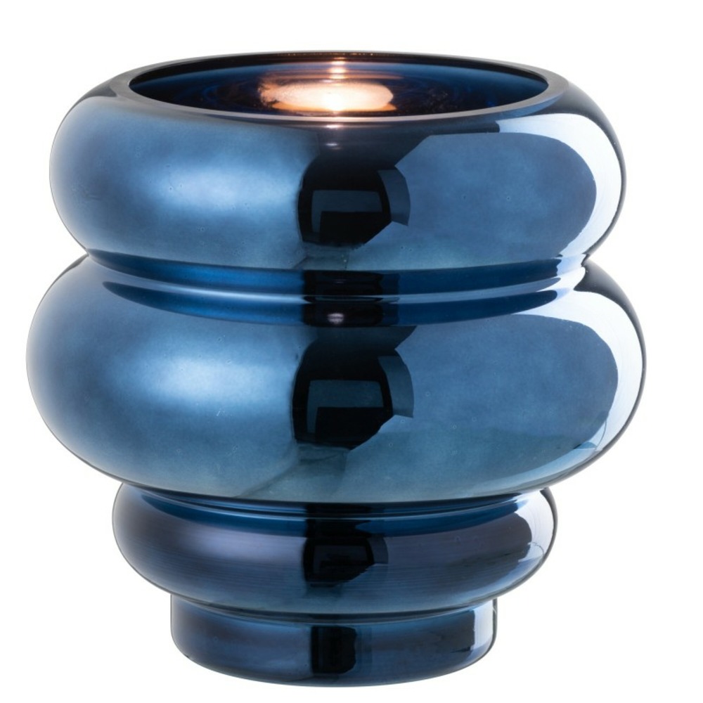 Vase ou photophore en verre belu 20x20x20 cm