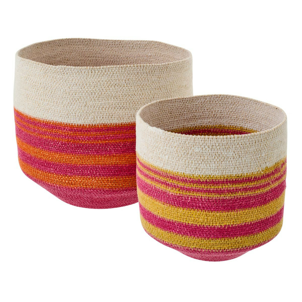 Lot de 2 paniers en jonc 