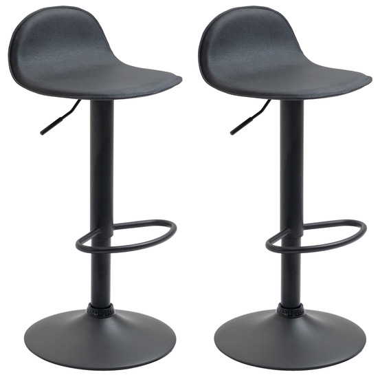 Lot de 2 tabourets de bar lana v2 noir