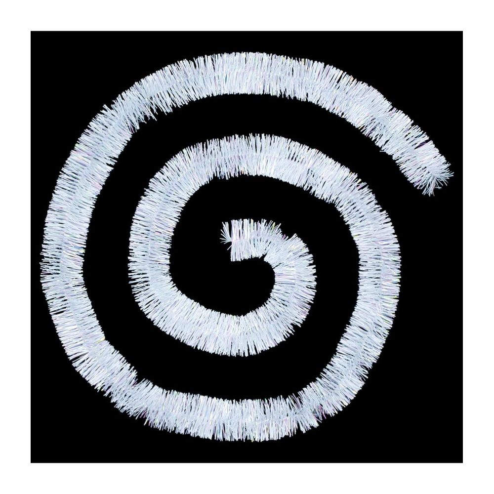 Guirlande de noël large 5 cm nacre holographique longueur 2 mètres