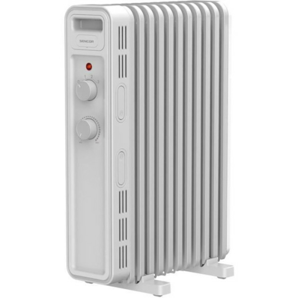 Radiateur électrique bain d'huile - sencor - soh 3411wh - 2300 w - 2 boutons - blanc