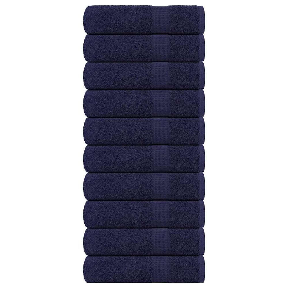 Serviettes de douche frogn 10 pcs bleu marine 70x140 cm 360 g/m²
