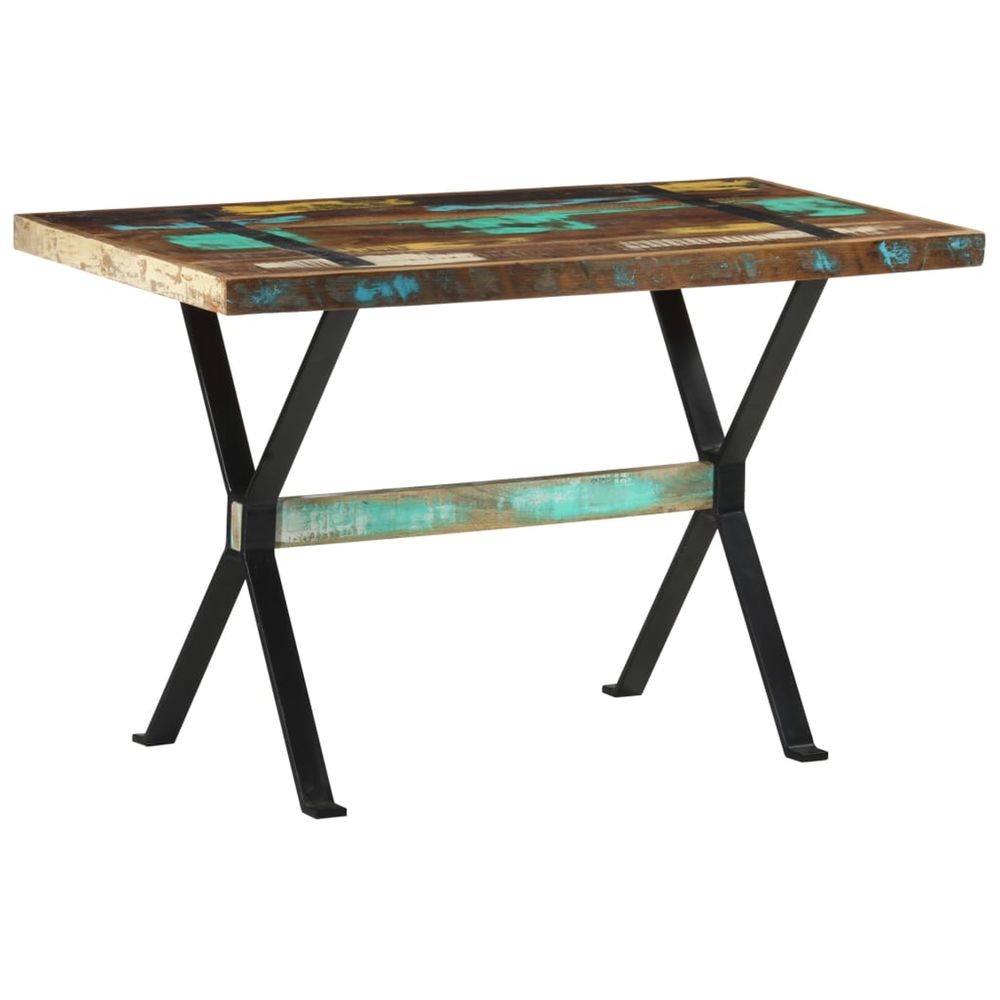 Table à manger 120x60x76 cm bois de récupération massif