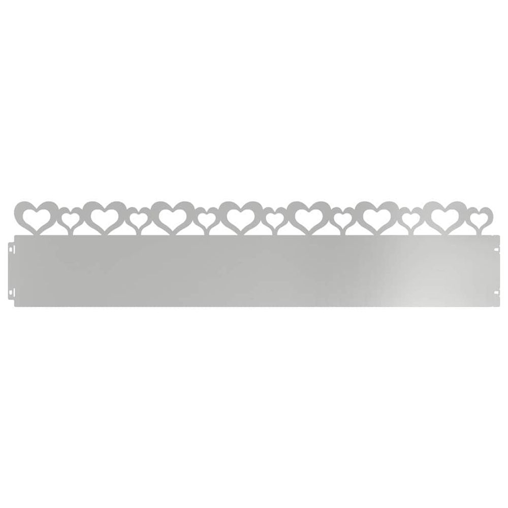 Bordures de pelouse 10 pc 103 x 0,05 x 22 cm acier galvanisé