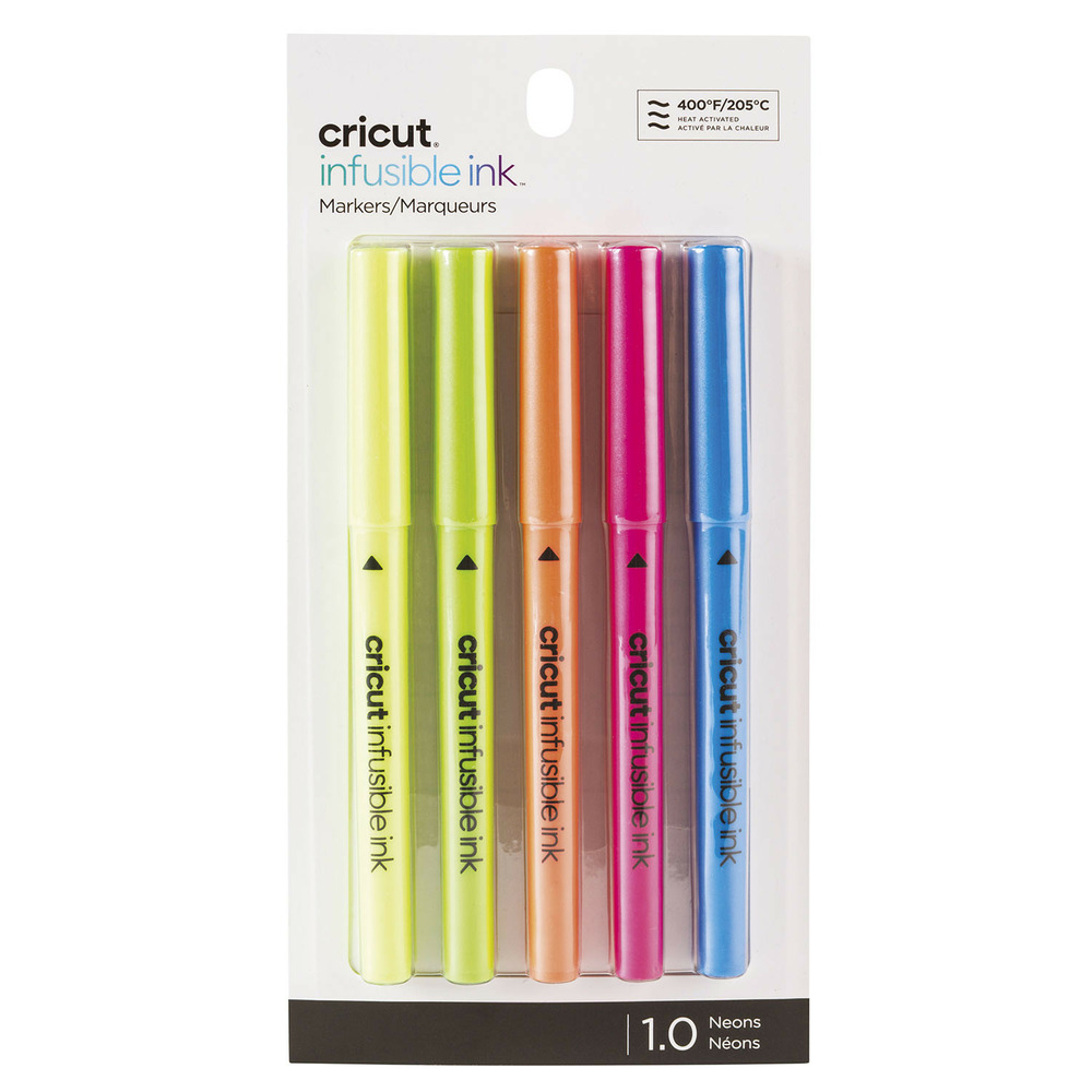 5 marqueurs néon 'infusible ink' pointe 1.0 mm - cricut
