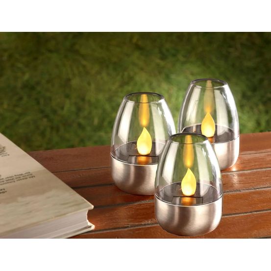 Bougies chauffe-plat solaires - lot de 3