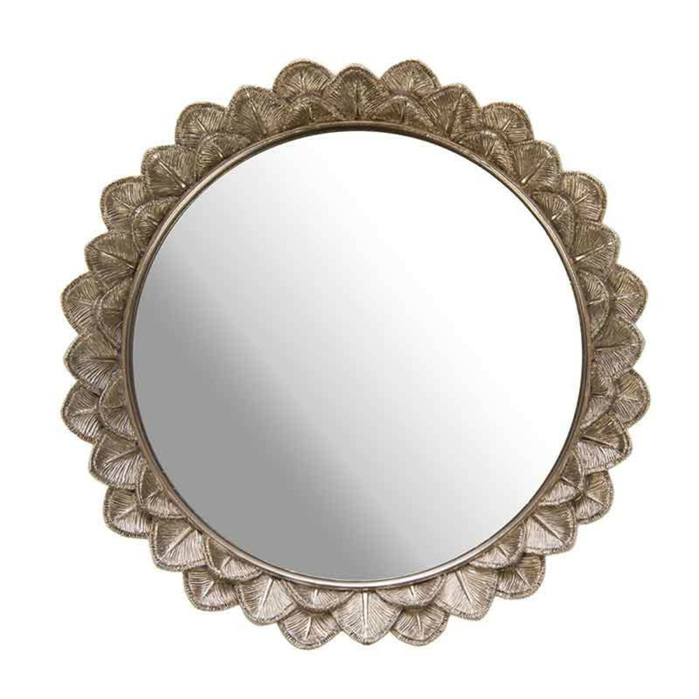 Plateau miroir léon doré 23x3x23cm