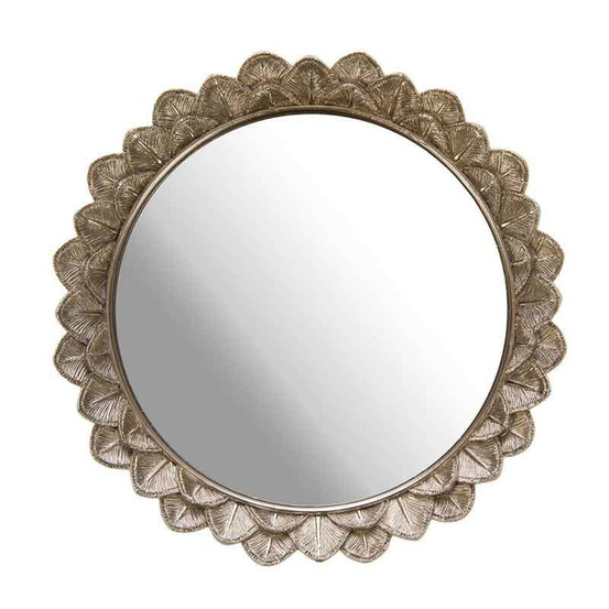 Plateau miroir léon doré 23x3x23cm