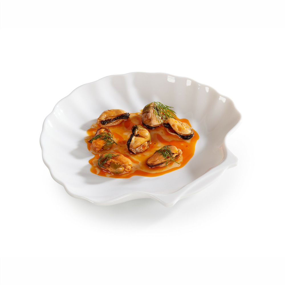 Assiette mélamine coquille saint-jacques 25 x 23,5 cm - pujadas